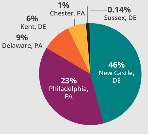 Chart: Number of Loans By County